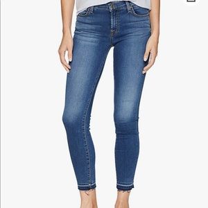 7 For All Mankind Gwenevere Ankle Skinny Mid Rise Jean in Luxe Night Blue